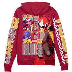 Proto Man Mega Man" Streetwear Zip Hoodie Jacket