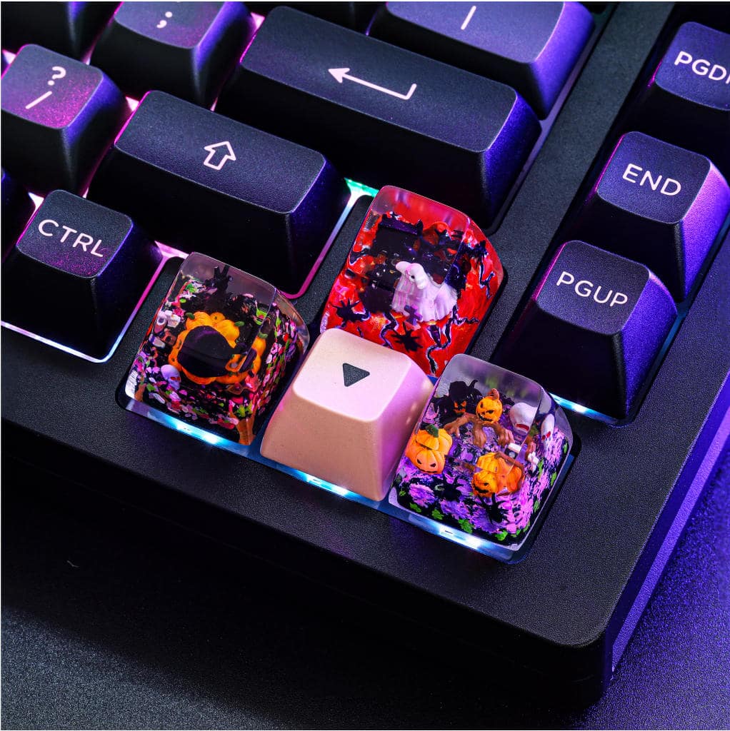 Pumpkin Halloween keycaps - Hirosart