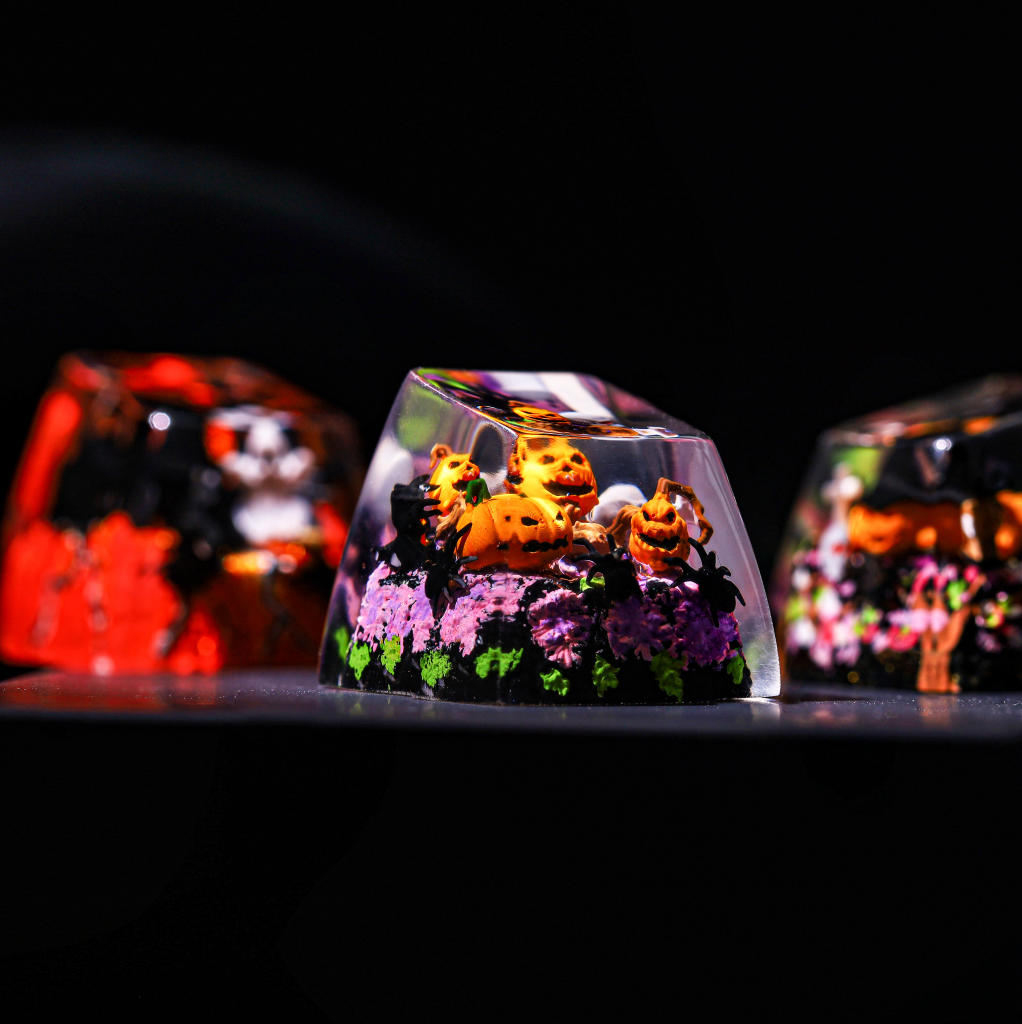 Pumpkin Halloween keycaps - Hirosart