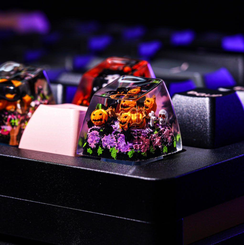 Pumpkin Halloween keycaps - Hirosart