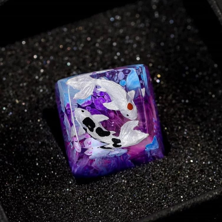 Purple Koi Artisan Keycap - Hirosart