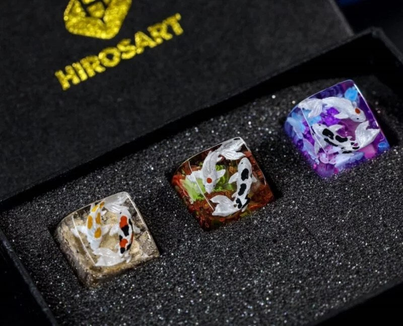 Purple Koi Artisan Keycap - Hirosart