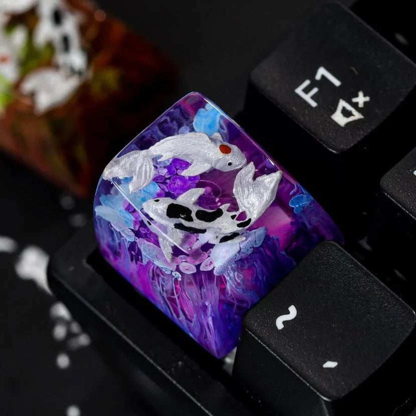 Purple Koi Artisan Keycap - Hirosart