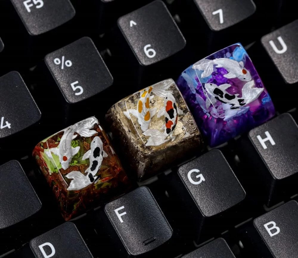 Purple Koi Artisan Keycap - Hirosart