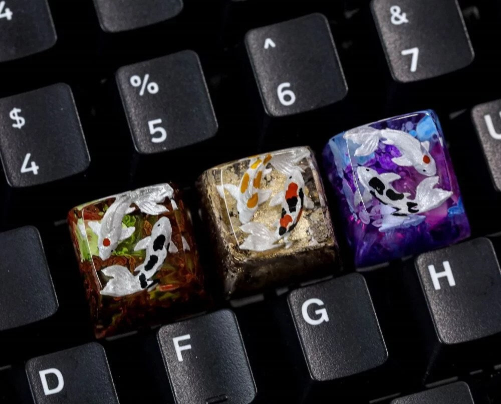 Purple Koi Artisan Keycap - Hirosart