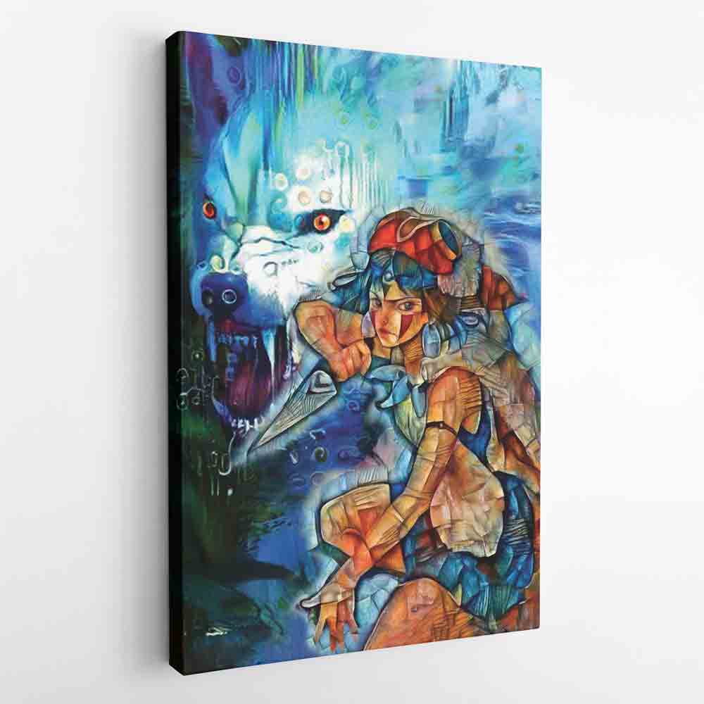 Raging Princess Mononoke Studio Ghibli Canvas Print Wall Art - Nysekai