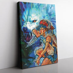 Raging Princess Mononoke Studio Ghibli Canvas Print Wall Art - Nysekai