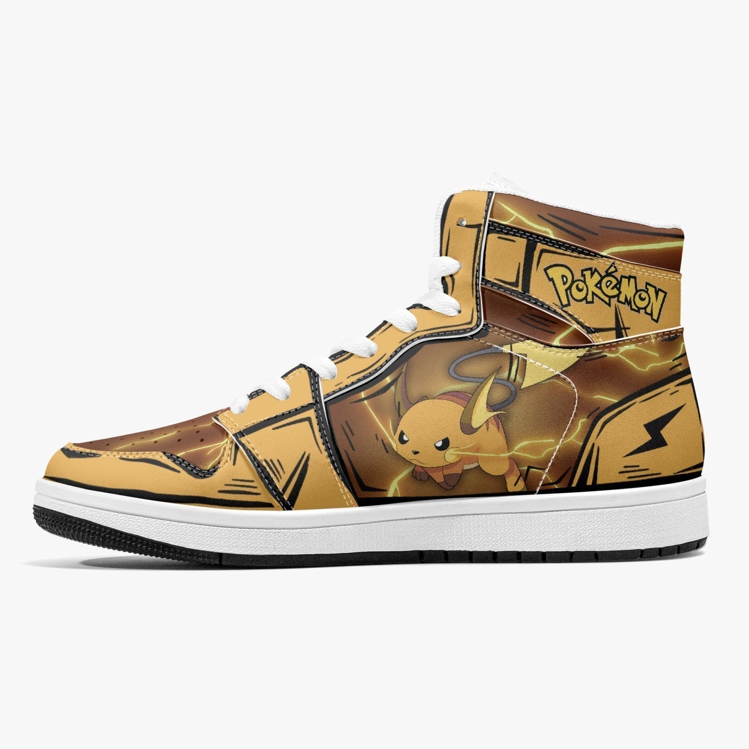 Raichu Pokemon Mid 1 Basketball Shoes