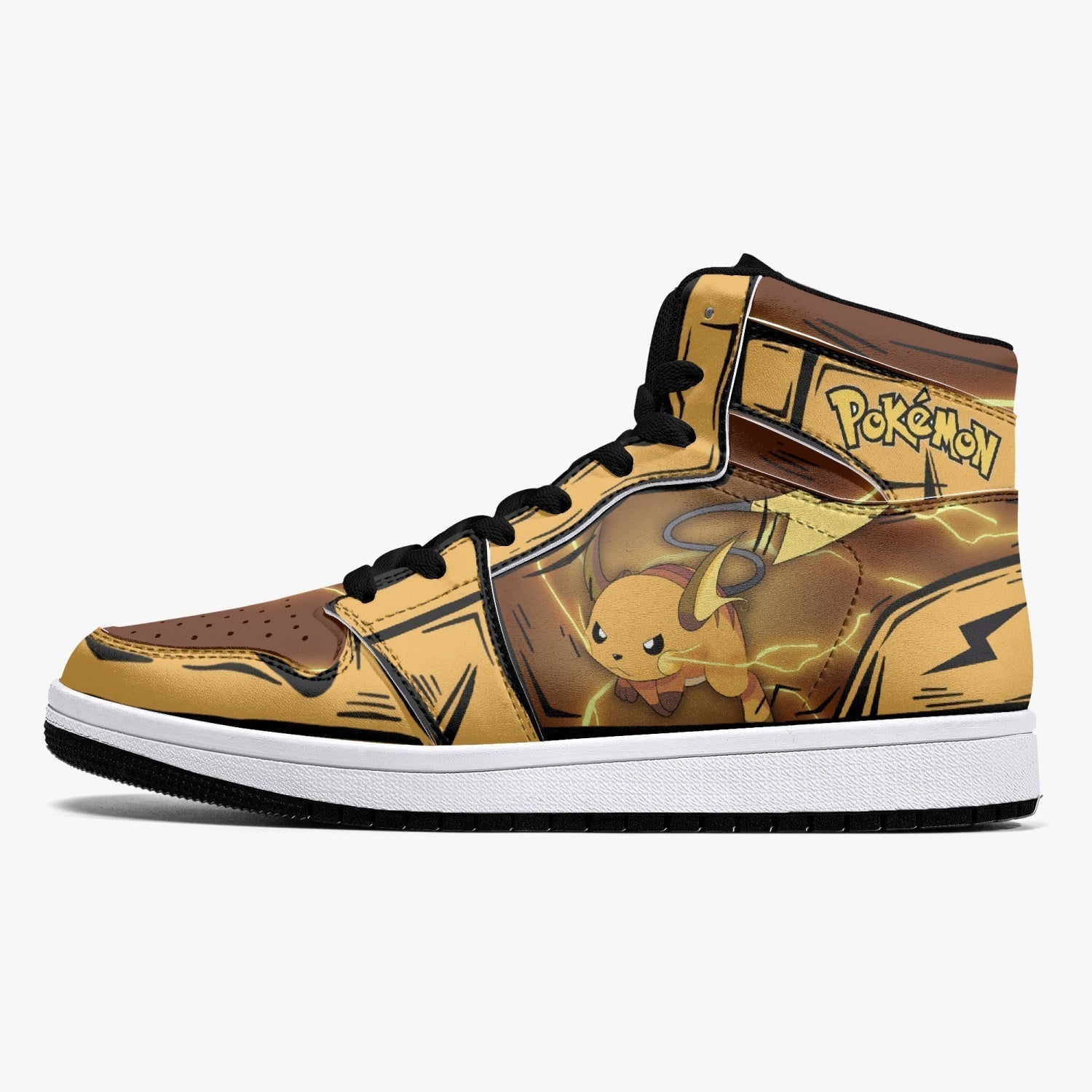 Raichu Pokemon Mid 1 Basketball Shoes