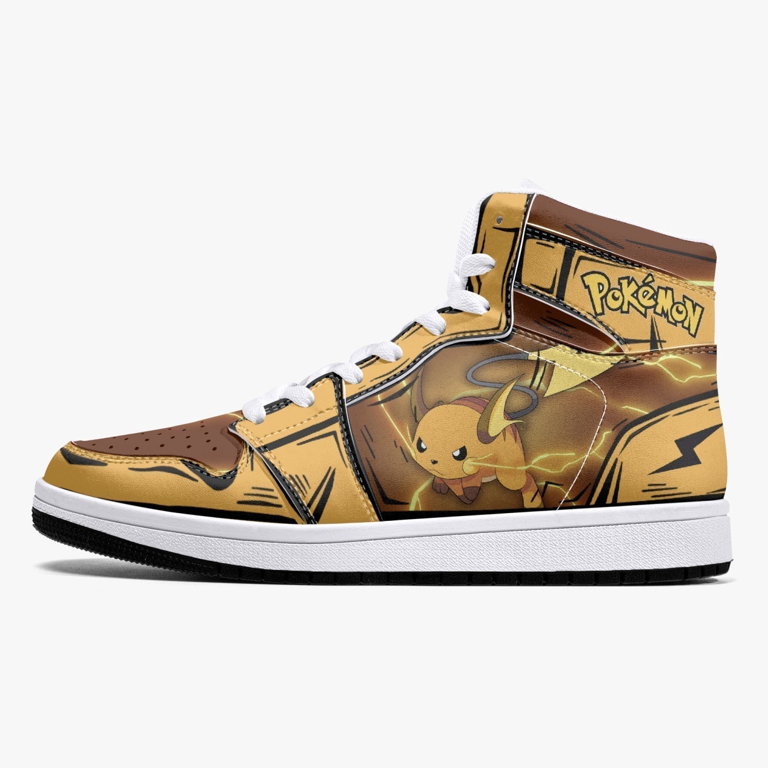 Raichu Pokemon Mid 1 Basketball Shoes