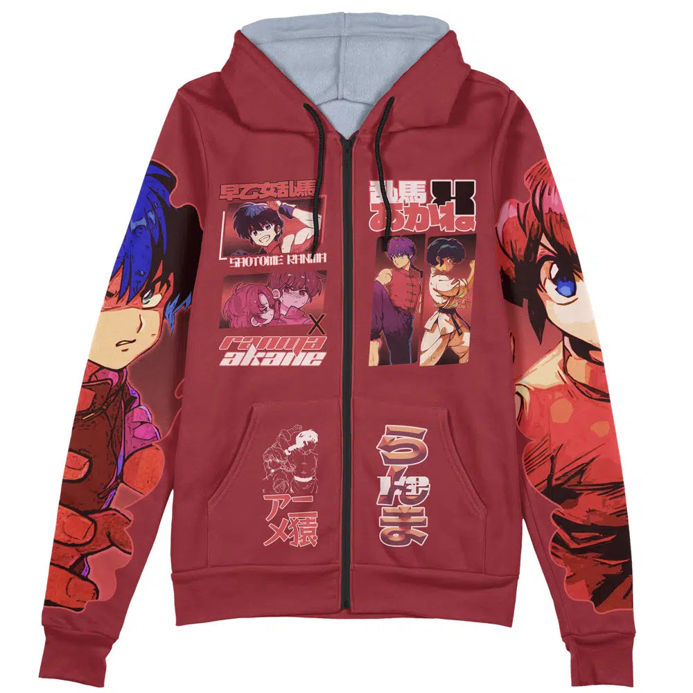 Ranma 1/2 Streetwear Zip Hoodie Jacket