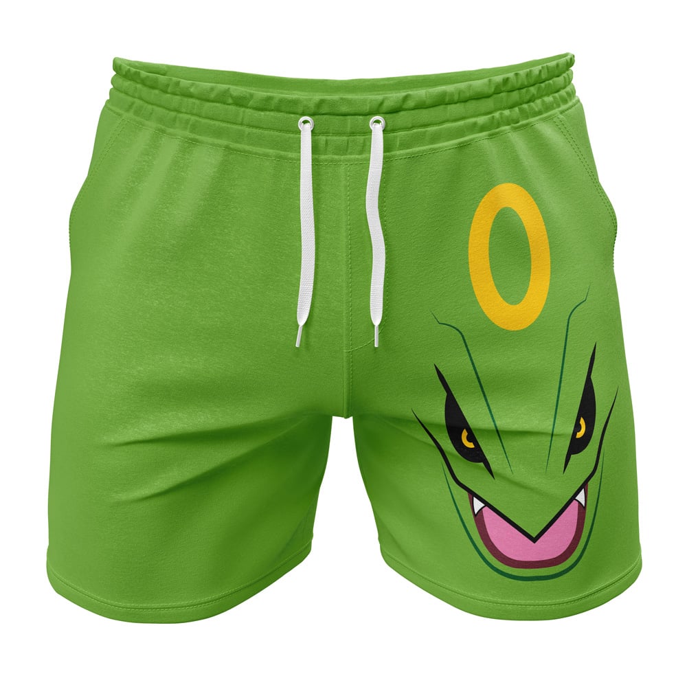 Rayquaza Face Pokemon Gym Shorts