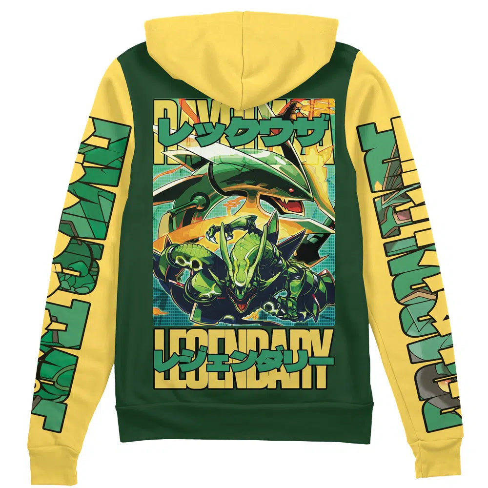 Rayquaza Pokemon" Streetwear Zip Hoodie Jacket