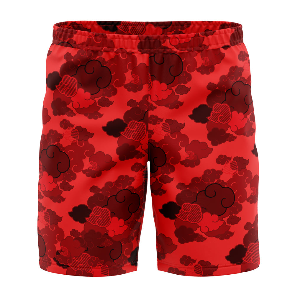 Red Aloha Akatsuki Naruto Board" Shorts Swim Trunks