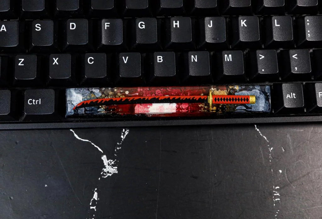 Red Katana Spacebar Keycap - Hirosart