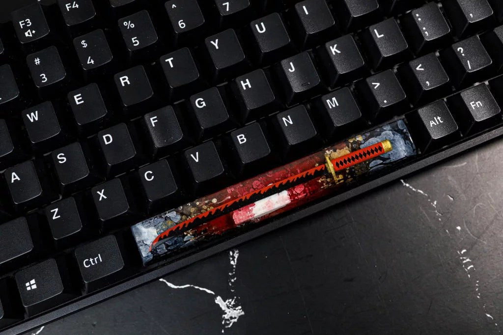 Red Katana Spacebar Keycap - Hirosart