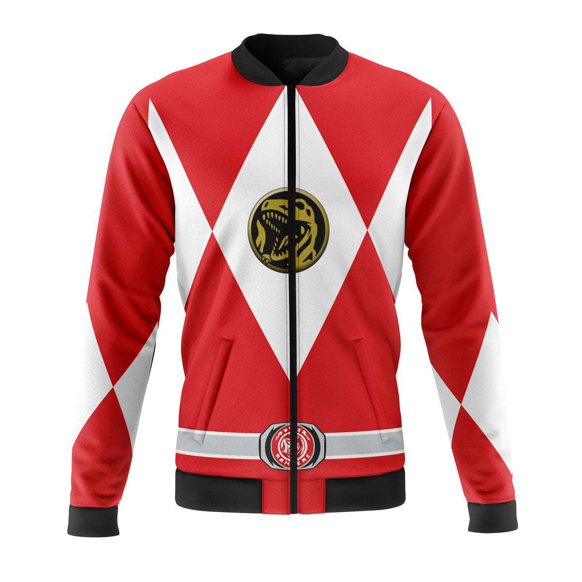 Red Ranger Mighty Morphin Power Rangers" Casual Bomber Jacket