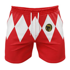 Red Ranger Mighty Morphin Power Rangers Gym Shorts