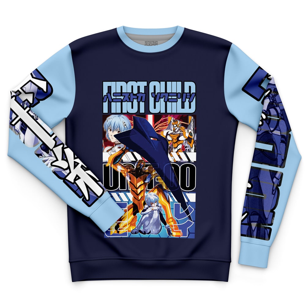 Rei Ayanami x Eva 00 Neon Eva Streetwear Sweatshirt