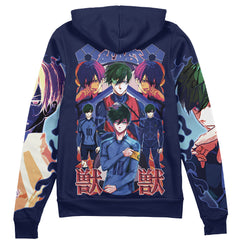 Itoshin Rin V2 Blue Lock Streetwear Zip Hoodie Jacket
