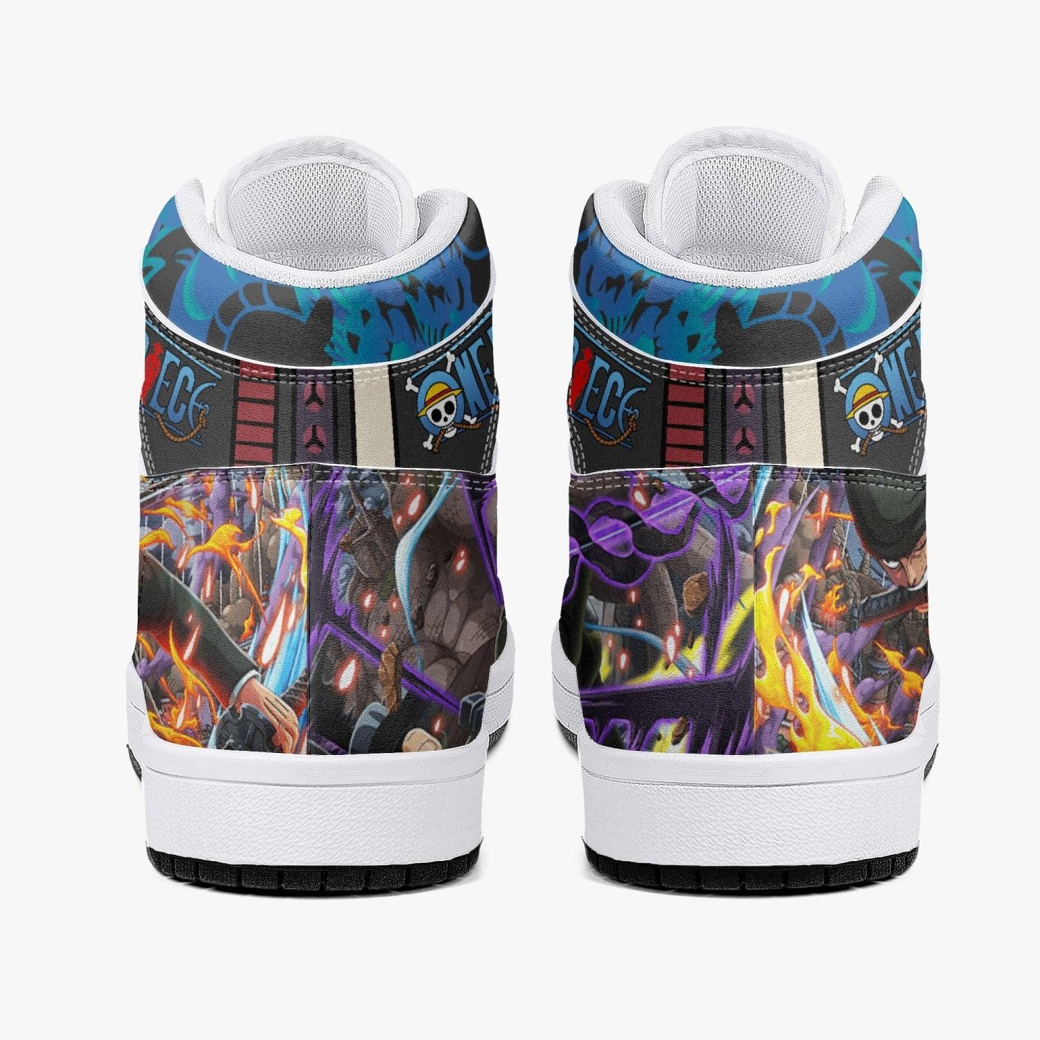 Roronoa Zoro Dressrosa One Piece Mid 1 Basketball Shoes