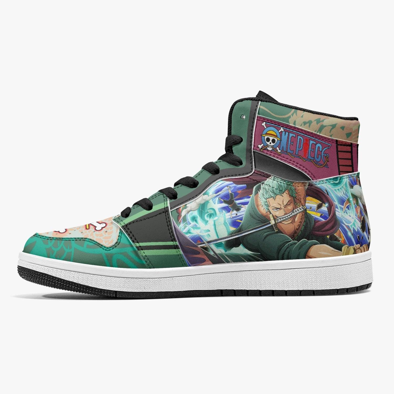 Roronoa Zoro Timeskip One Piece Mid 1 Basketball Shoes