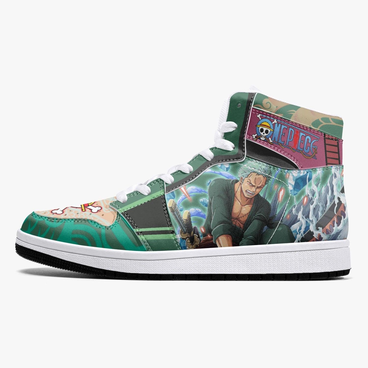 Roronoa Zoro Timeskip One Piece Mid 1 Basketball Shoes