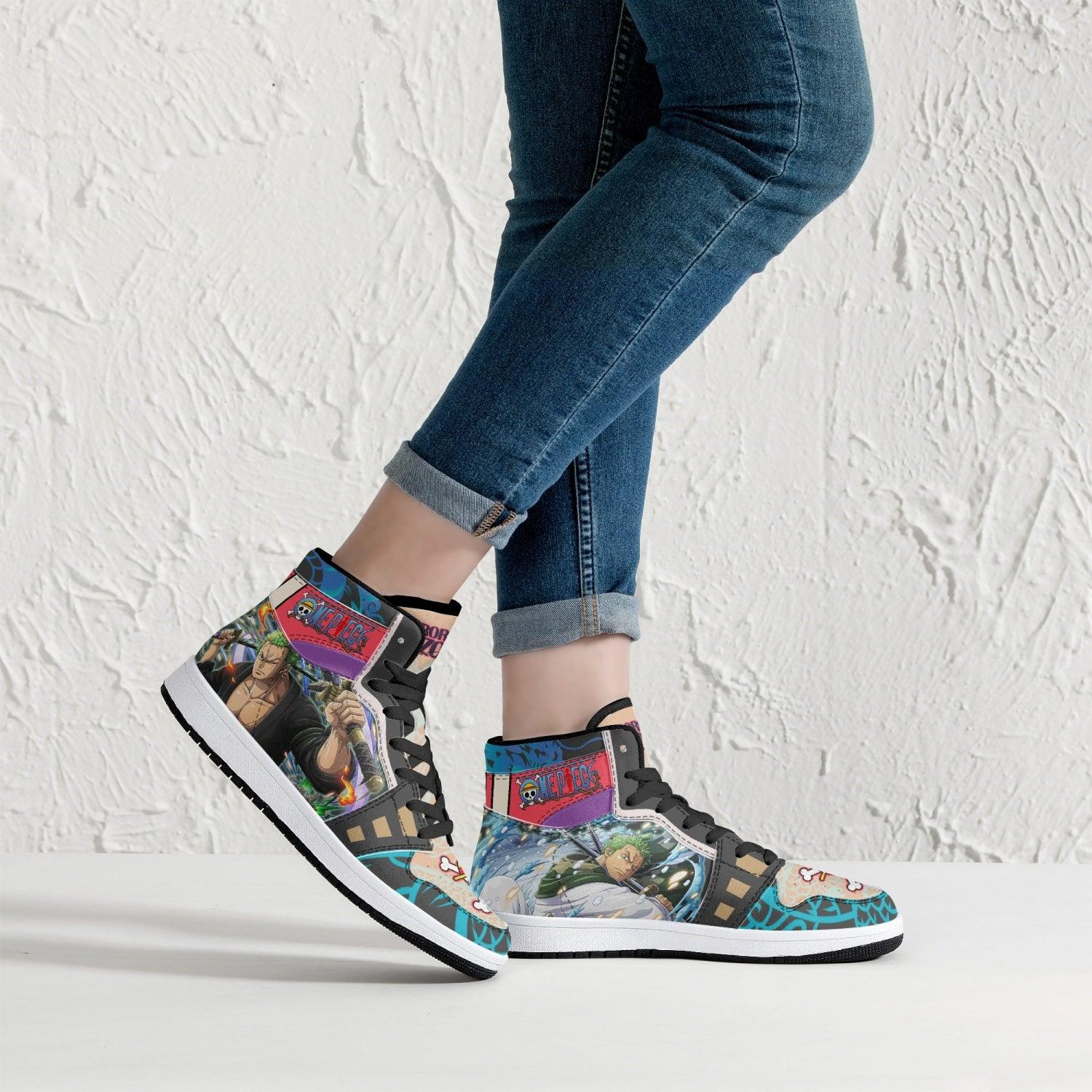 Roronoa Zoro Wano One Piece Mid 1 Basketball Shoes