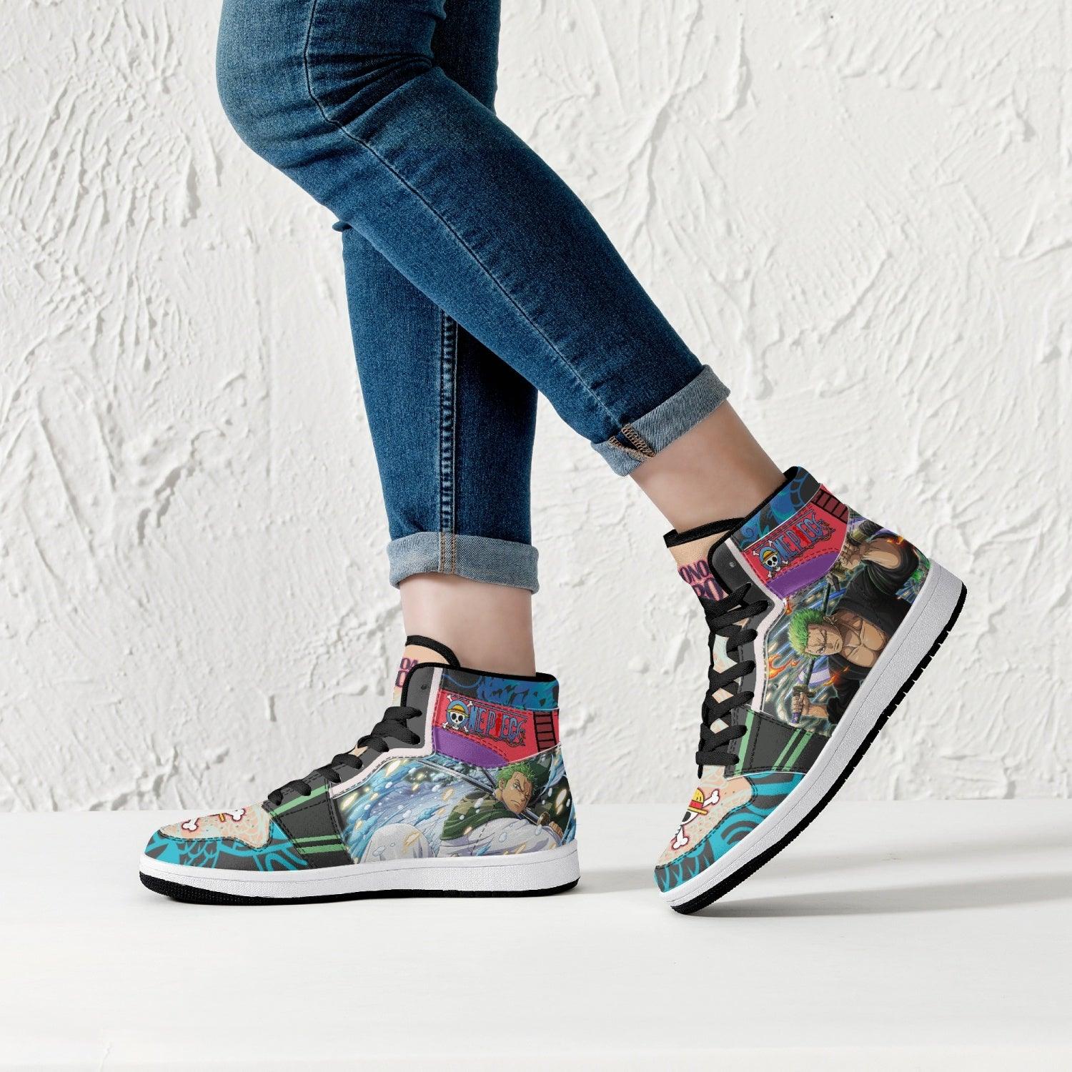 Roronoa Zoro Wano One Piece Mid 1 Basketball Shoes