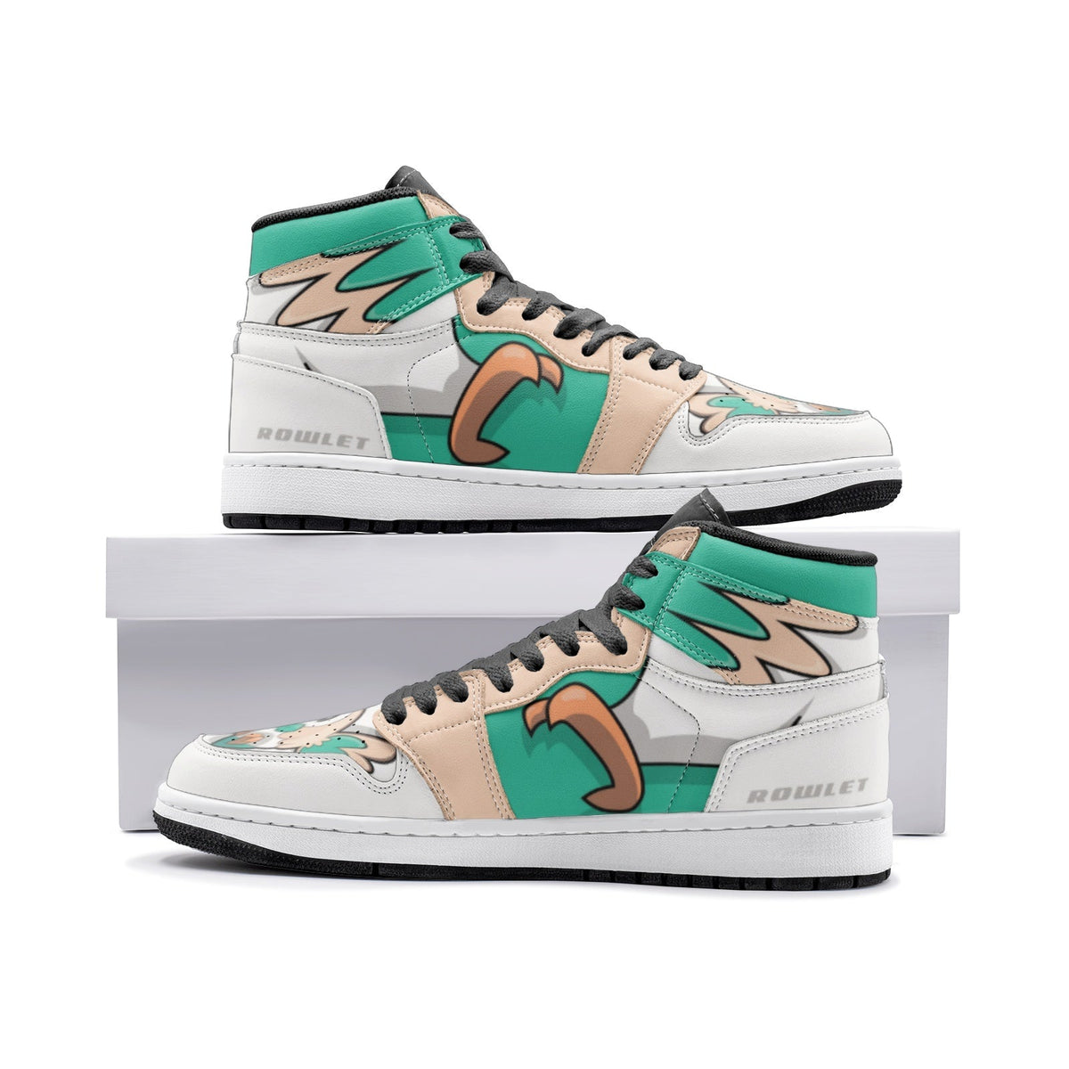 Rowlet Pokemon Mid 1" Basketball Shoes