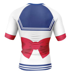 Sailor Moon Short Sleeve Rash Guard Compression Shirt