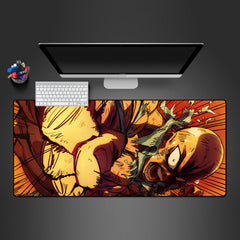 Saitama Blow Design M-XXL Size Gaming Mouse Pad, Computer Desk Mat