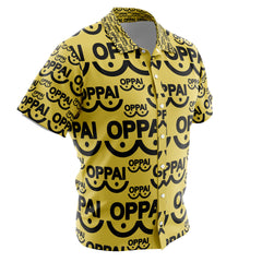 Saitama Oppai One Punch Man Button Up Hawaiian Shirt