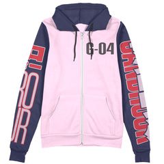 Sandrock x Quatre Raberba Winner Gundam Wing Endless Waltz Streetwear Zip Hoodie Jacket