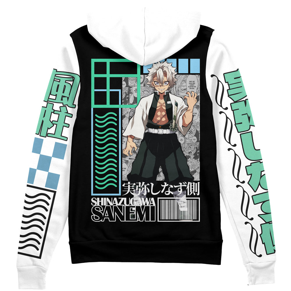 Sanemi Shinazugawa Demon Slayer Streetwear Zip Hoodie Jacket