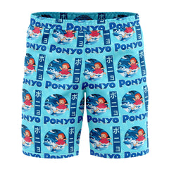 Sea Creatures Ponyo Studio Ghibli Board" Shorts Swim Trunks