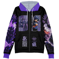 Shadow Army Solo Leveling Streetwear Zip Hoodie Jacket
