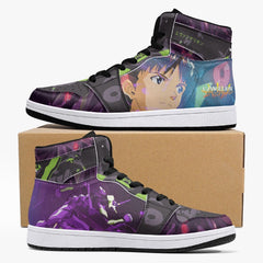 Shinji Ikari Eva Unit 01 Neon Genesis Evangelion Mid 1 Basketball Shoes for Kids