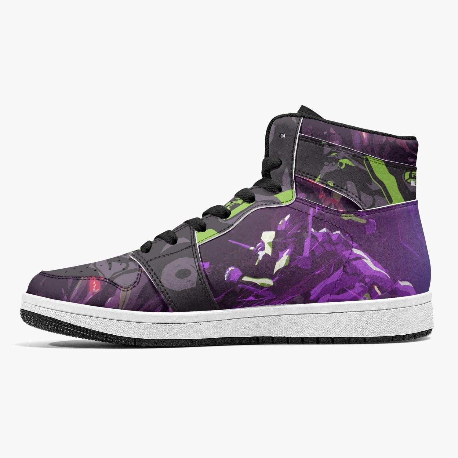 Shinji Ikari Eva Unit 01 Neon Genesis Evangelion Mid 1 Basketball Shoes for Kids