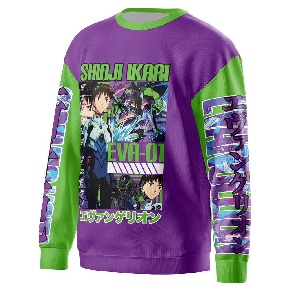 Shinji Ikari x Eva 01 Neon Genesis Evangelion Streetwear Sweatshirt