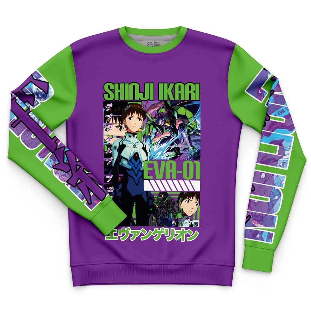 Shinji Ikari x Eva 01 Neon Genesis Evangelion Streetwear Sweatshirt