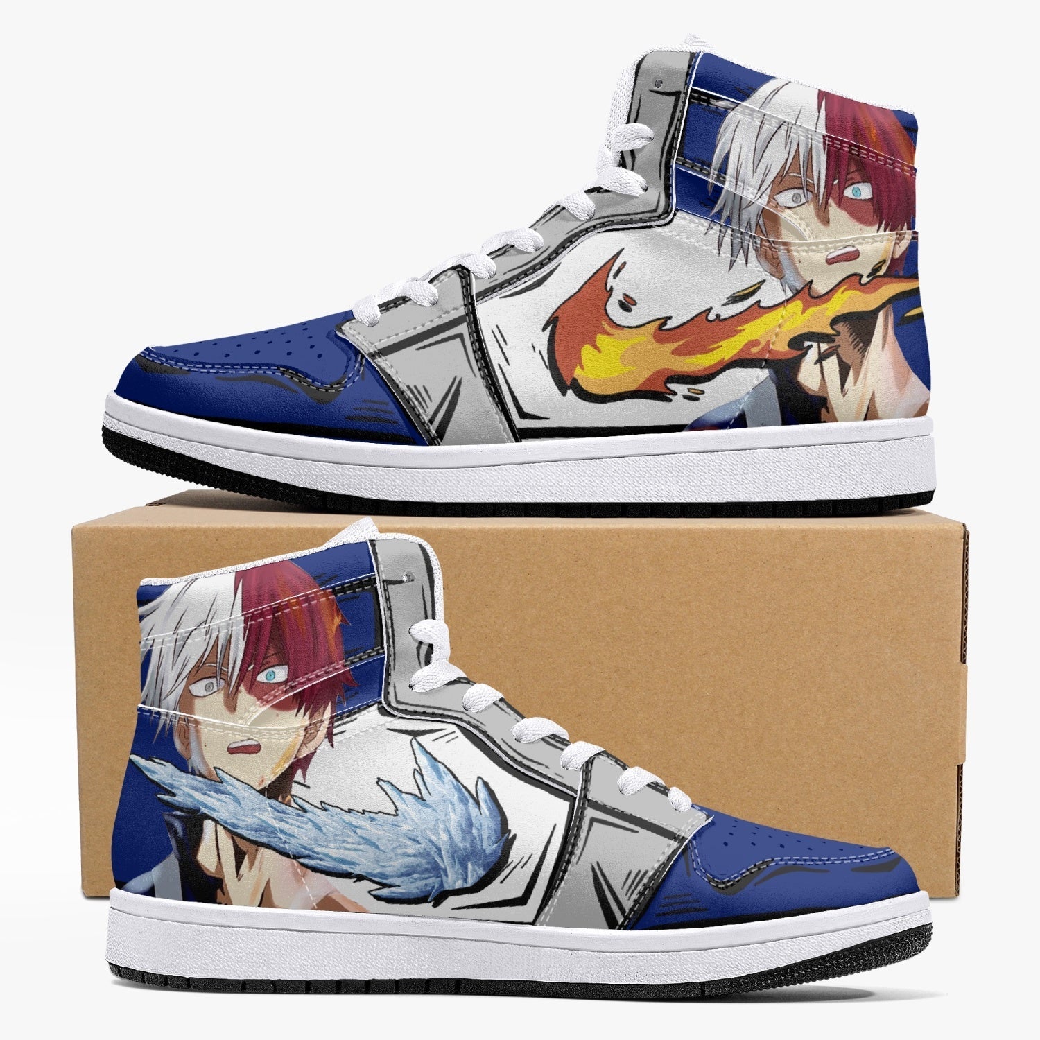 Shoto Todoroki My Hero Mid 1 Basketball Shoes for Kids