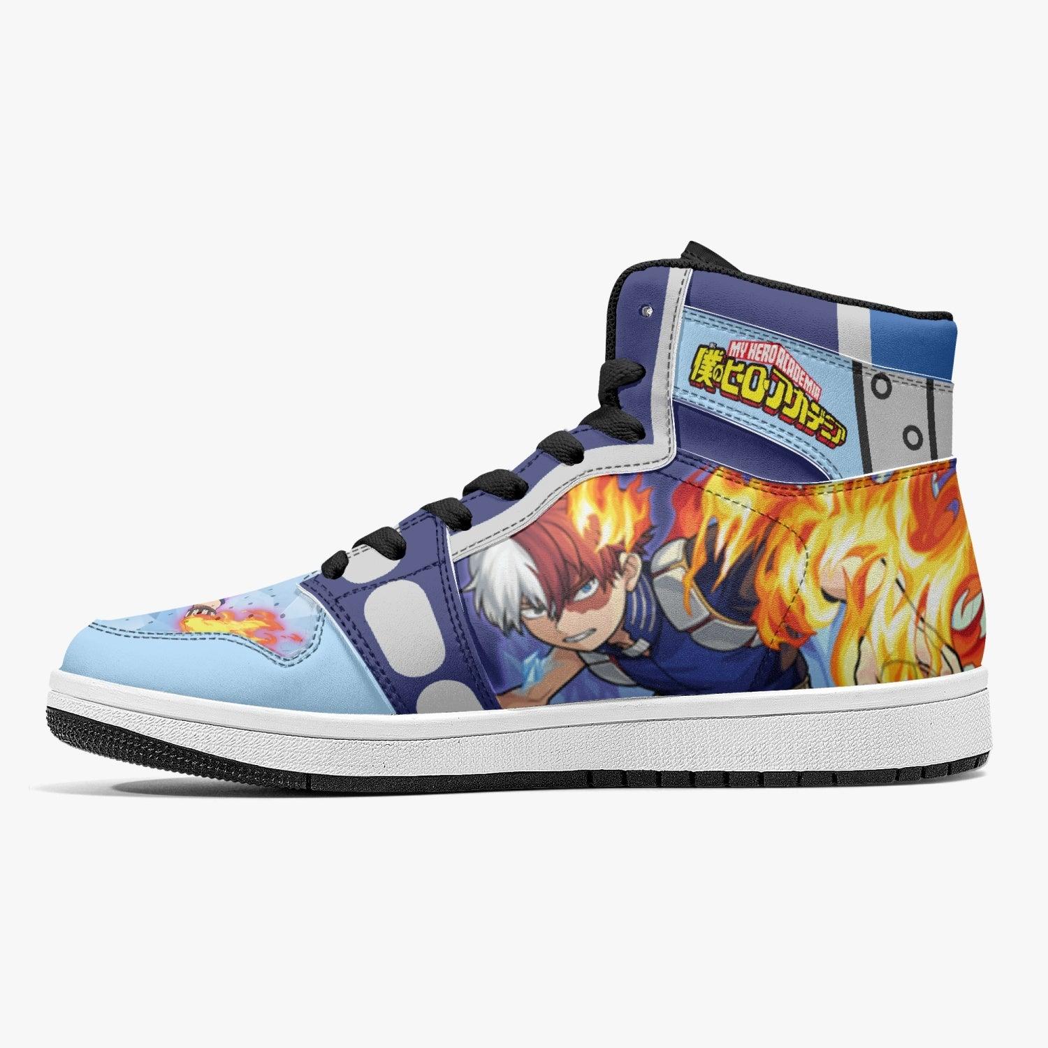 Shoto Todoroki My Hero V2 Mid 1 Basketball Shoes for Kids