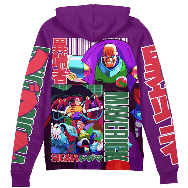 Nysekai Sigma Mega Man Streetwear Zip Hoodie Jacket