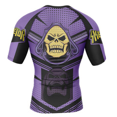 Skeletor Masters Of The Universe Short Sleeve Rash Guard Compression Shirt