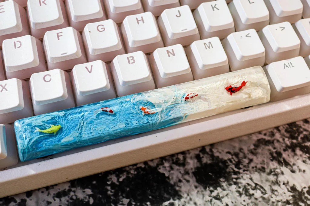 Bluesky Koi keycap - Hirosart