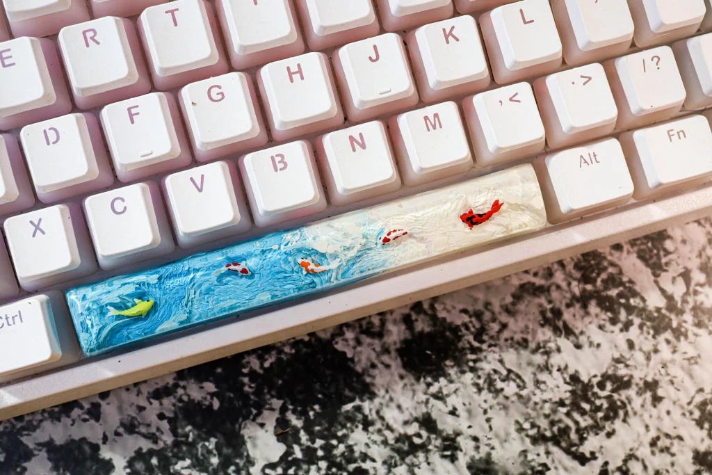 Bluesky Koi keycap - Hirosart