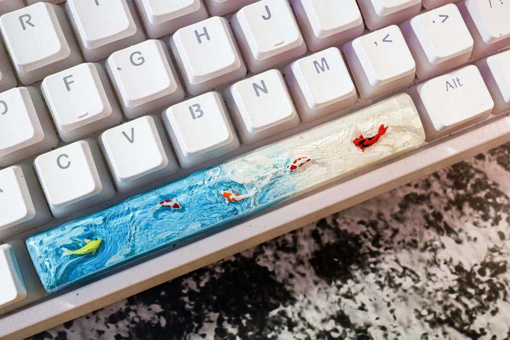 Bluesky Koi keycap - Hirosart