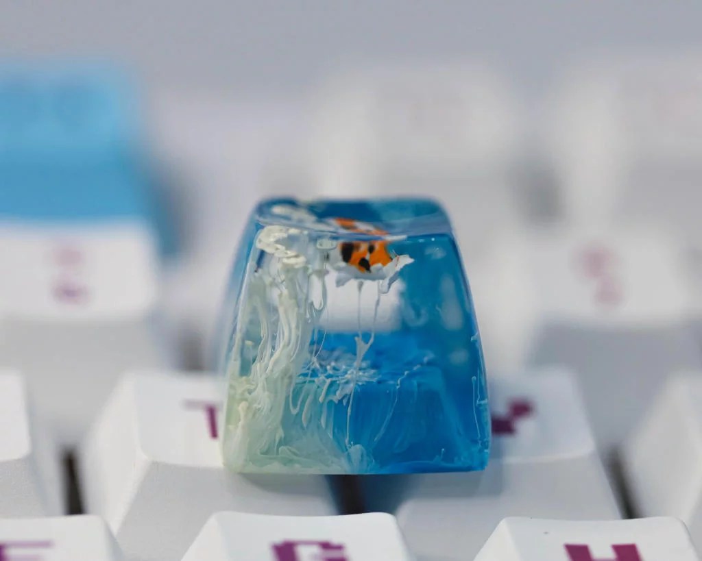 Bluesky Koi keycap - Hirosart