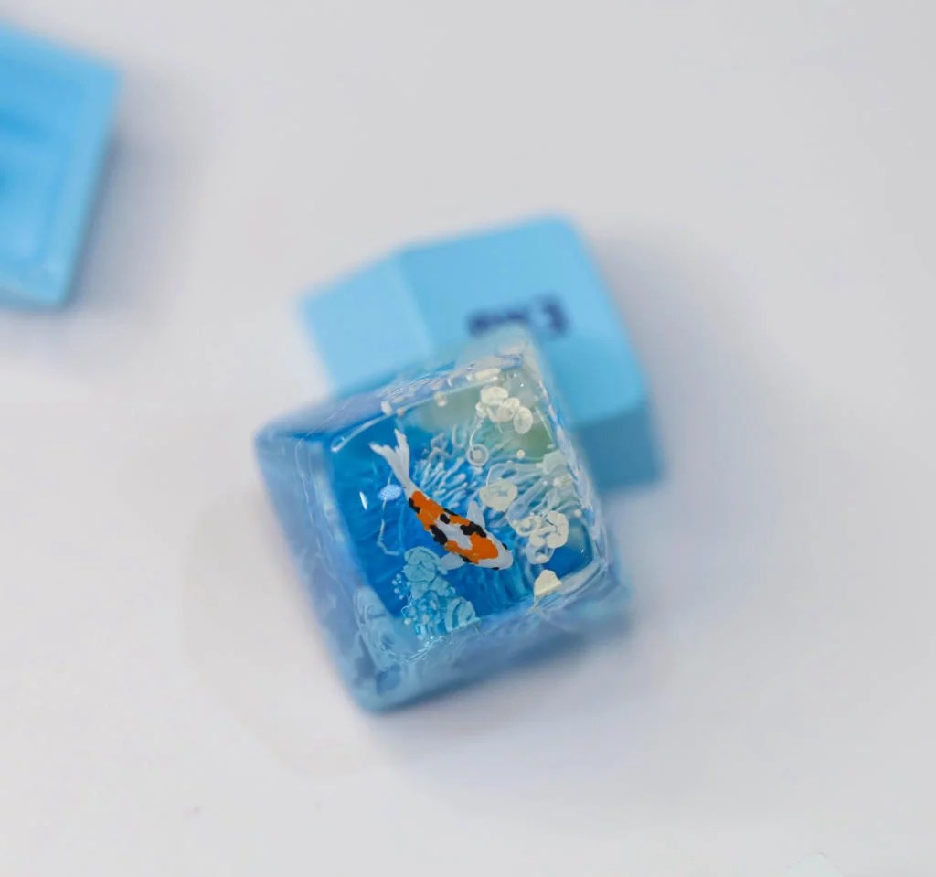 Bluesky Koi keycap - Hirosart